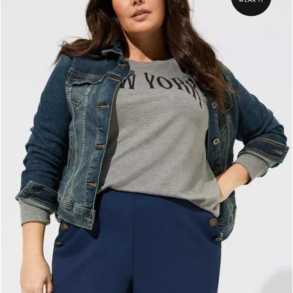 Torrid Denim Trucker Jacket - Medium Wash